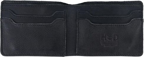Hide & Drink, Classic Wallet Handmade from Full Grain Leather - Storage Case for Identification - Slate Blue in Saudi Arabia