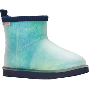 Bimbobimba للجنسين - أطفال بنات أولاد شتوي مطر ثلجي مقاوم للماء فرو صناعي مبطن قصير أنيق للكاحل مع بطانة متدرجة بلون الحلوى وجزء علوي شفاف غير لامع للأطفال الصغار in Kuwait