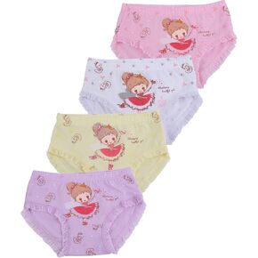 ZHTEAPR Little Kids Girls Underwear Toddler Soft Cotton Boxer Briefs Panties Cute Pattern Boyshorts (2-11years) in Kuwait