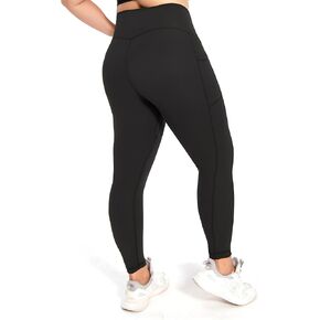Tummy Control Leggings with Pockets,No Front Seam,Hidden Scrunch,High Waisted 25 Inch 7/8 Plus Size in Kuwait