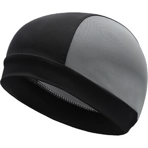 ZLYC Sweat Wicking Thin Beanie Hat Soft Stretchy Helmet Liner Lightweight Skull Cap for Men Women