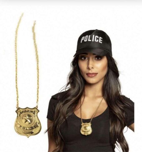 Police Hat Party Accessory Navy Cap for Unisex Adult Adjustable Cosplay Headgear in Kuwait