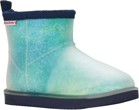 Bimbobimba للجنسين - أطفال بنات أولاد شتوي مطر ثلجي مقاوم للماء فرو صناعي مبطن قصير أنيق للكاحل مع بطانة متدرجة بلون الحلوى وجزء علوي شفاف غير لامع للأطفال الصغار in Kuwait