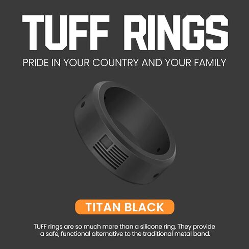 Tuff Rings Solid Silicone Ring Breathable Rubber Wedding Rings for Men, Lifetime Coverage, Unique Design, Comfort Fit Ring in Saudi Arabia