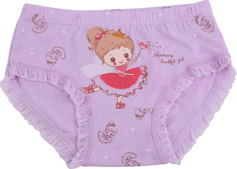 ZHTEAPR Little Kids Girls Underwear Toddler Soft Cotton Boxer Briefs Panties Cute Pattern Boyshorts (2-11years) in Kuwait