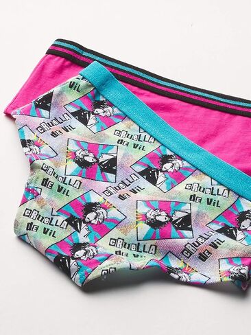 Disney Girls' Cruella 4-Pack of Super Soft Cotton-Blend Underwear, Sizes 6, 8 and 10 in Saudi Arabia