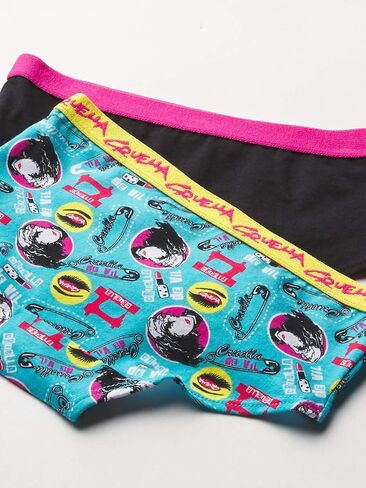 Disney Girls' Cruella 4-Pack of Super Soft Cotton-Blend Underwear, Sizes 6, 8 and 10 in Saudi Arabia