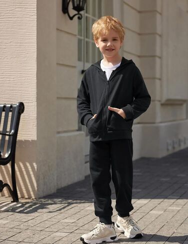 Arshiner Boys' 2 Piece Athletic Tracksuit Jogging Sets Outfit Sweatsuit Zip Up Hoodie and Active Pants for Kids 5-14 Years in Saudi Arabia