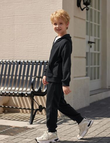 Arshiner Boys' 2 Piece Athletic Tracksuit Jogging Sets Outfit Sweatsuit Zip Up Hoodie and Active Pants for Kids 5-14 Years in Saudi Arabia