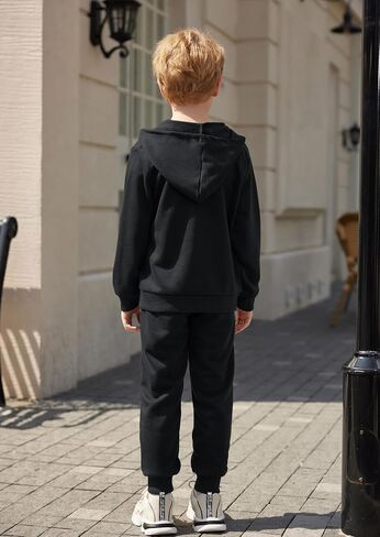 Arshiner Boys' 2 Piece Athletic Tracksuit Jogging Sets Outfit Sweatsuit Zip Up Hoodie and Active Pants for Kids 5-14 Years in Saudi Arabia