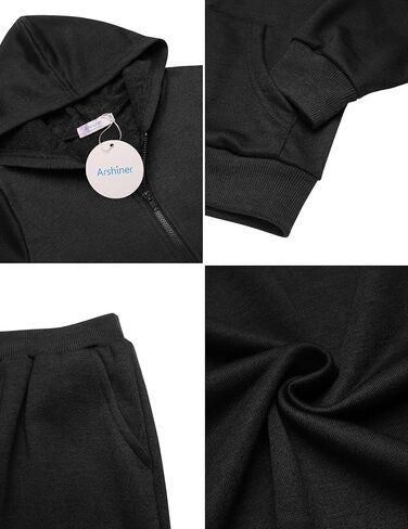 Arshiner Boys' 2 Piece Athletic Tracksuit Jogging Sets Outfit Sweatsuit Zip Up Hoodie and Active Pants for Kids 5-14 Years in Saudi Arabia