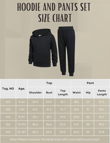 Arshiner Boys' 2 Piece Athletic Tracksuit Jogging Sets Outfit Sweatsuit Zip Up Hoodie and Active Pants for Kids 5-14 Years in Saudi Arabia