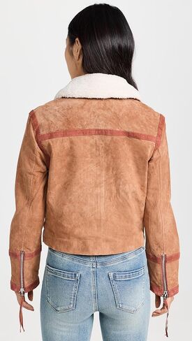 جاكيت BLANKNYC نسائي من الجلد بصلصة الكراميل in Kuwait