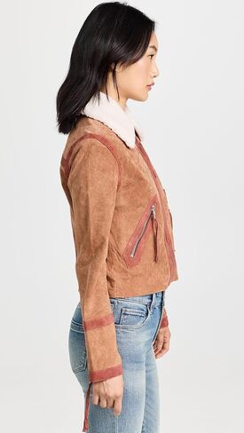 جاكيت BLANKNYC نسائي من الجلد بصلصة الكراميل in Kuwait