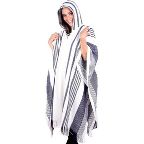 INTI ALPACA Women's Hooded Alpaca Poncho - Handmade Cape - Winter Fashion - Traditional Peruvian Poncho - Home Shawl Cape in Kuwait