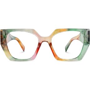 Zeelool Vintage Geometric Glasses Frame for Women with Non-prescription Clear Lens Fecli ZJGP909372