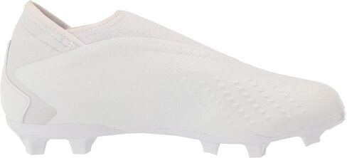 adidas Unisex Predator Accuracy.3 Firm Ground Soccer Shoe, White/White/Black (Laceless), 6.5 US Men in Saudi Arabia