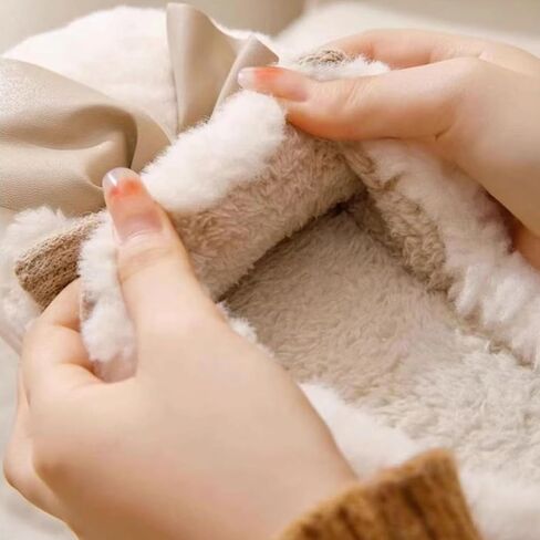 Plush Cute Bow Slippers for Women – Furry Comfy Indoor Outdoor Non-Slip House Slippers in Saudi Arabia