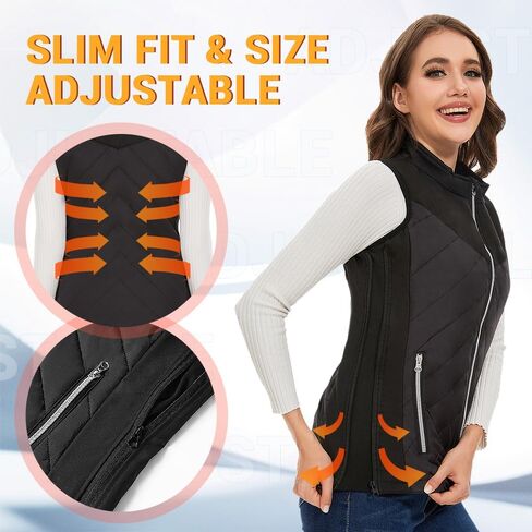 سترة CapEyes ساخنة للنساء مع بطارية 5 فولت 10000 مللي أمبير في الساعة، سترة نسائية دافئة للغاية للأنشطة الخارجية in Kuwait