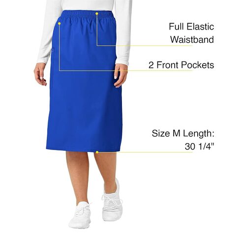 WonderWink WonderWORK Women’s Pull-On Cargo Skirt — Royal, Small in Saudi Arabia