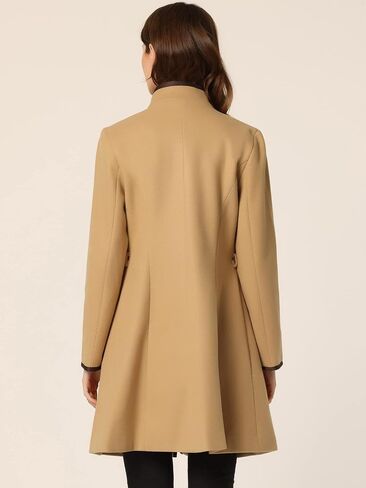 Allegra K Women's Peacoat Trench Long Coat Belted Winter Stand Collar Coats in Saudi Arabia