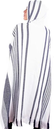 معطف الألبكة ذو القلنسوة للسيدات من INTI ALPACA - رأس مصنوع يدويًا - أزياء شتوية - معطف بيرو تقليدي - رأس شال منزلي in Kuwait