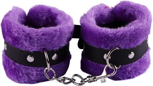 Fluffy Handcuff Bracelet Soft Plush Leg Cuff Wrist Adjustable Binding Cuff Bracelets Cosplay Yoga Jewelry for Women Men Lover Couple in Saudi Arabia