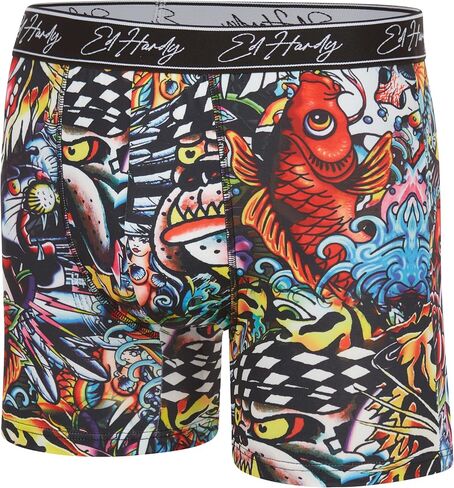ED HARDY Men's Athletic Underwear 3, 4, or 5 Pack Moisture Wicking Performance Boxer Briefs for Men in Kuwait