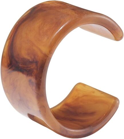 Pingyongchang Bangle Cuff Bracelets Chunky Bracelets for Women Colorful Irregular Resin Acetate Wristbands Retro Wide Geometric Transparent Bracelet Best Christmas Birthday Gifts in Kuwait
