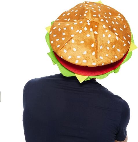 EraSpooky Adult Hamburger Hat Funny Food Party Costume Supplies in Saudi Arabia