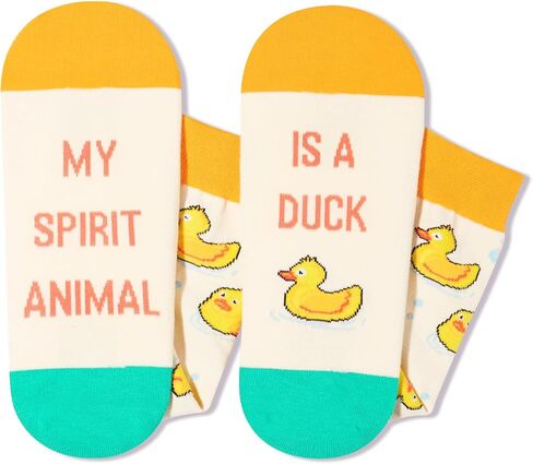 HAPPYPOP Funny Rubber Duck Gifts Girls Duck Gifts for Duck Lovers, Cute Rubber Duck Socks Duck Boot Socks Women and Men in Saudi Arabia