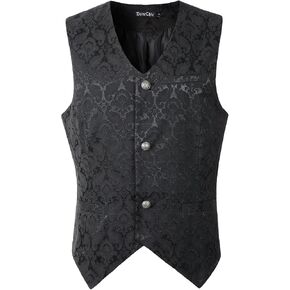DarcChic Mens Gothic Vest Waistcoat Steampunk Victorian in Kuwait