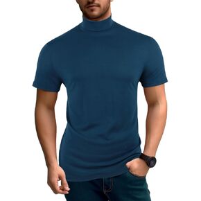 تي شيرت Viwedo رجالي بياقة مدورة وأكمام قصيرة وقميص داخلي بقصة ضيقة in Kuwait