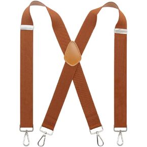 Cedrainy Suspenders For Men 1.4 Inch X Back Wide Suspender Heavy Duty Swivel Belt Loops With 4 Snap Hooks in Saudi Arabia