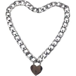 Intimate Lover Heart Chain Necklace Collar Heart Padlock Choker for Men, Women and Pet in Saudi Arabia