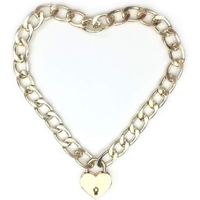 Intimate Lover Heart Chain Necklace Collar Heart Padlock Choker for Men, Women and Pet in Kuwait