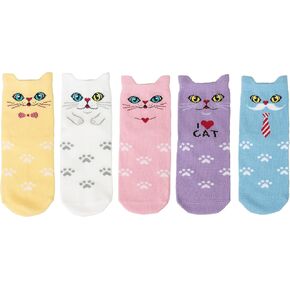 جوارب Maiwa القطنية الجديدة للقطط على شكل حيوانات 5 قطع للفتيات in Kuwait