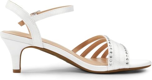 صنادل نسائية من DREAM PAIRS بكعب صغير مفتوح عند الأصابع وكعب منخفض مريح للاستخدام اليومي الكاجوال وحفلات الزفاف والسهرات in Kuwait