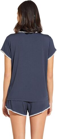 Eberjey Women's The Frida Whip Stitch Short Pajama Set in Saudi Arabia