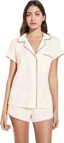 Eberjey Women's The Frida Whip Stitch Short Pajama Set in Saudi Arabia