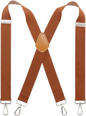 Cedrainy Suspenders For Men 1.4 Inch X Back Wide Suspender Heavy Duty Swivel Belt Loops With 4 Snap Hooks in Saudi Arabia