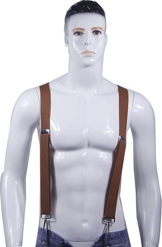 Cedrainy Suspenders For Men 1.4 Inch X Back Wide Suspender Heavy Duty Swivel Belt Loops With 4 Snap Hooks in Saudi Arabia