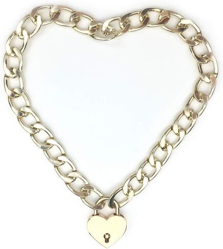 Intimate Lover Heart Chain Necklace Collar Heart Padlock Choker for Men, Women and Pet in Kuwait
