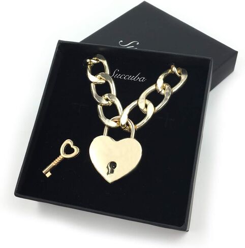 Intimate Lover Heart Chain Necklace Collar Heart Padlock Choker for Men, Women and Pet in Kuwait