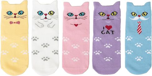 جوارب Maiwa القطنية الجديدة للقطط على شكل حيوانات 5 قطع للفتيات in Kuwait