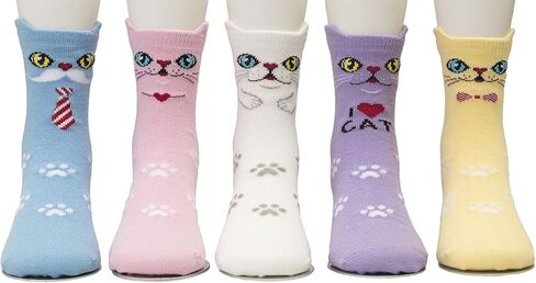 جوارب Maiwa القطنية الجديدة للقطط على شكل حيوانات 5 قطع للفتيات in Kuwait