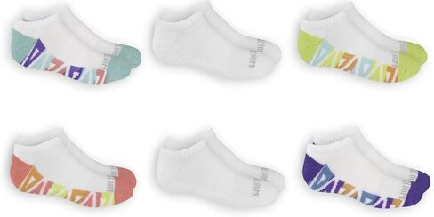 Fruit of the Loom Girls' Big Everyday Active No Show Socks-6 Pair Pack in Saudi Arabia