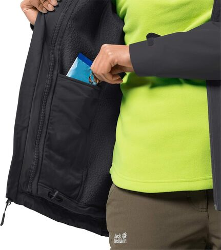 جاكيت حريمي من Jack Wolfskin مطبوع عليه Norrland 3 في 1 W عازل للماء in Kuwait