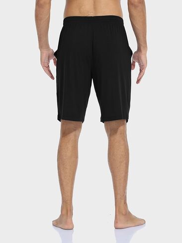 EA'S SECRET Mens Pajama Shorts Bamboo Drawstring Sleep Short Soft Lounge Shorts Lightweight Pajama Pants Pockets 2 Pack in Saudi Arabia