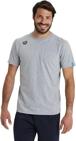 ARENA Team Unisex Panel Cotton T-Shirt Short Sleeve Crew Neck Regular Fit Workout Top Men's and Women's Active Tee in Saudi Arabia